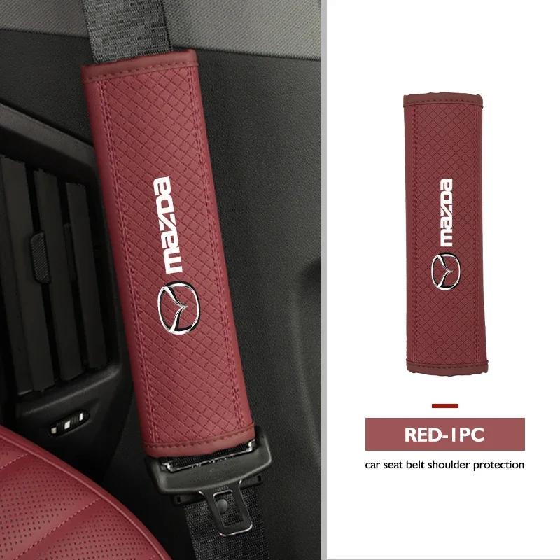 2025 Hot Car Seat Safety Belt Shoulder Protection Strap Pad Accessories For Mazda Atenza Axela MX30 CX30 CX3 CX9 MX5 RX8 RX7