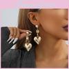 Simple And Stylish Heart Earrings Vintage Geometric Gold Plated Studs For Women 2023