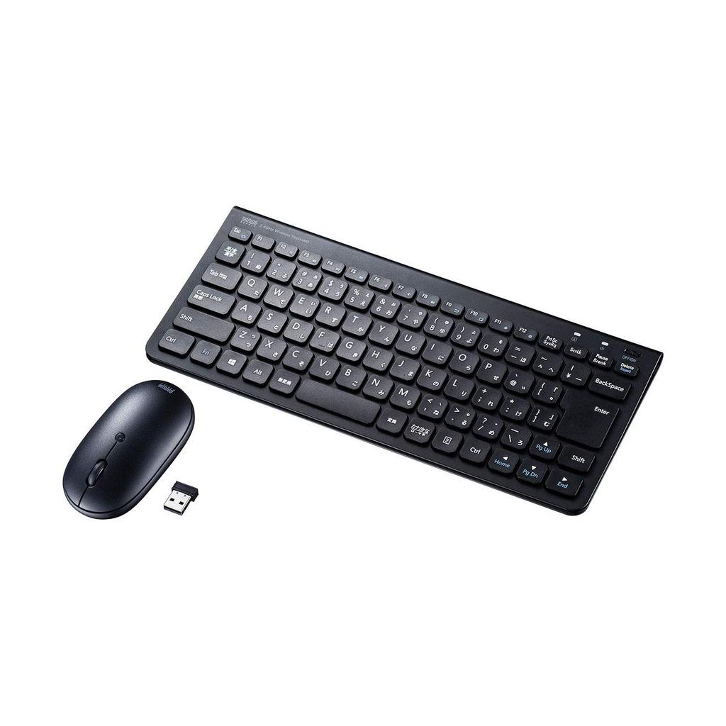 Sanwa Supply Wireless Keyboard with Mouse Numeric USB 86 Japanese (No Keypad), Connection, 2.4GHz, Rechargeable, Keys, Scissors, Black, SKB-WL32SETBK