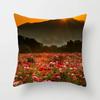 Sunset Field Flowers Decorative Pillowcase Office Living Room Car Ornaments Home Pillowcase