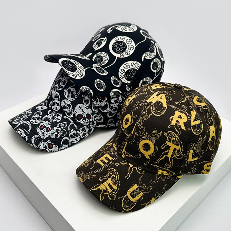 And Women Korean Style With Printed Pattern Graffiti Letter Print Snapback Hats All-Match Baseball Caps Fashion Street Style Air Permeable