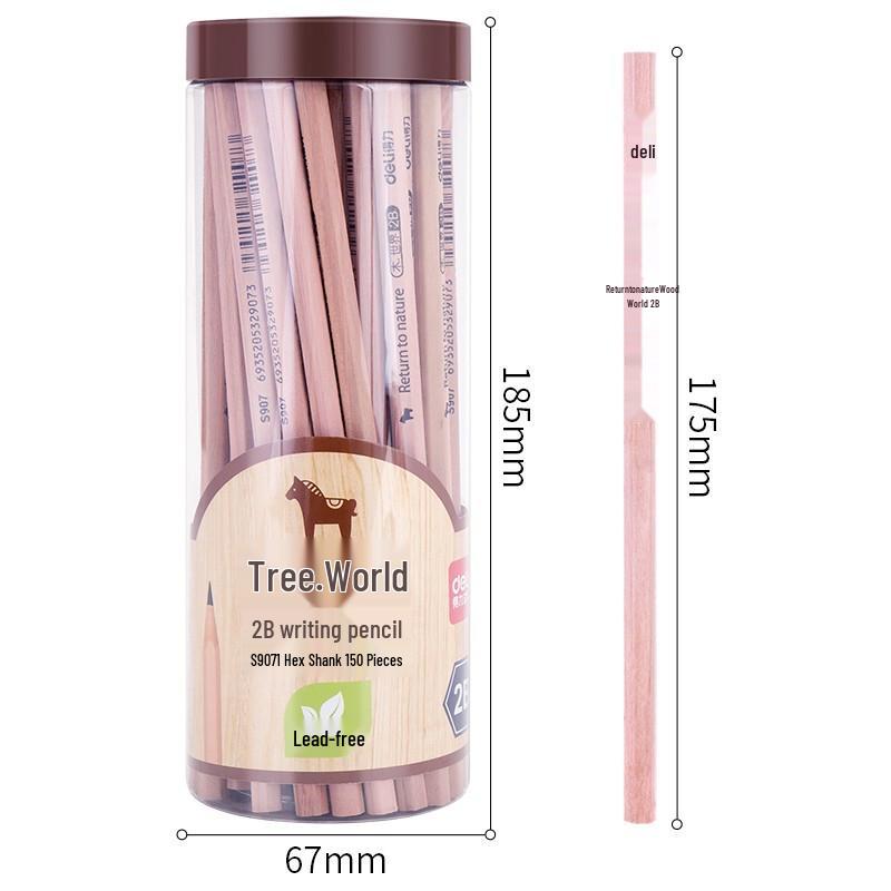 Deli Wood World Hexagonal 2B Pencils