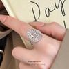 Cuiyan Shijie S925 Silver Korean Hollow Pattern Ring for Women, New Chinese Style Fashion Ring