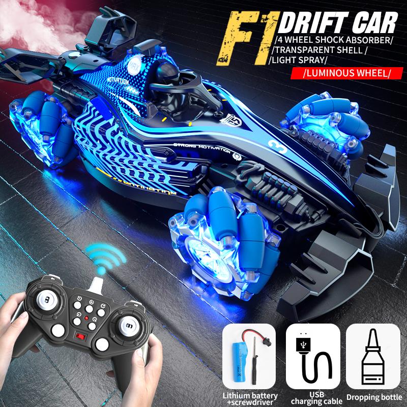 Jhd Q186 Jjrc Single Control Hand Gesture Double Control Cool Light Spray Rc Racing Toy Remote Control Stunt Car Q186 Toys Gifts