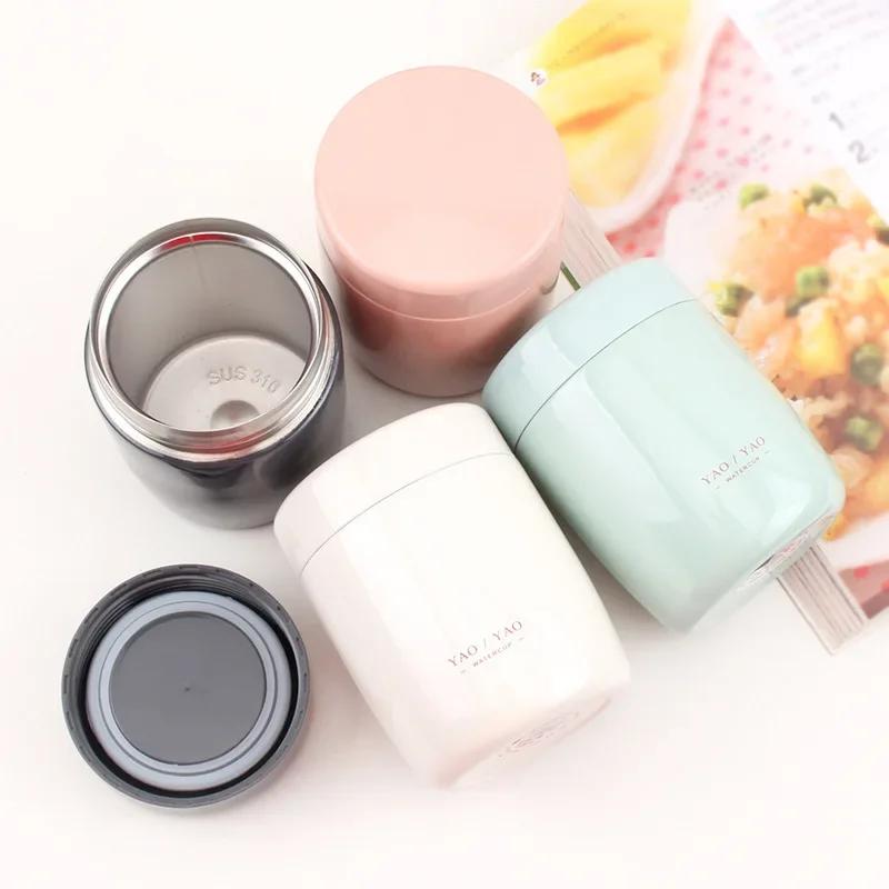 260ML Portable Insulated Lunch Box Bucket Lunch Boxs Stainless Steel Small Capacity Food Soup Container Vacuum Insulateds Cup