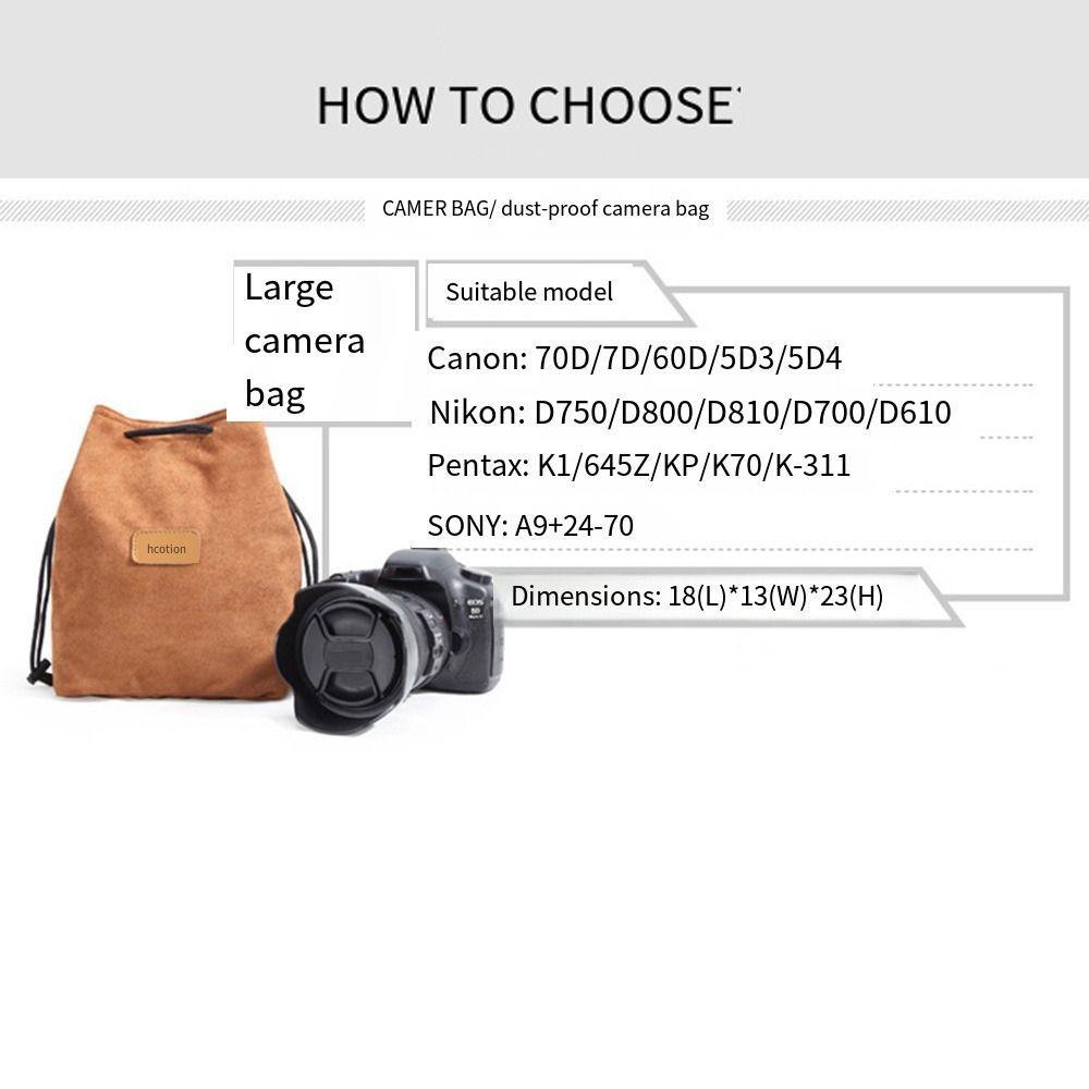 Portable Camera Storage Bag Dustproof Lens Protective Case Photography Protective Bag Outdoor