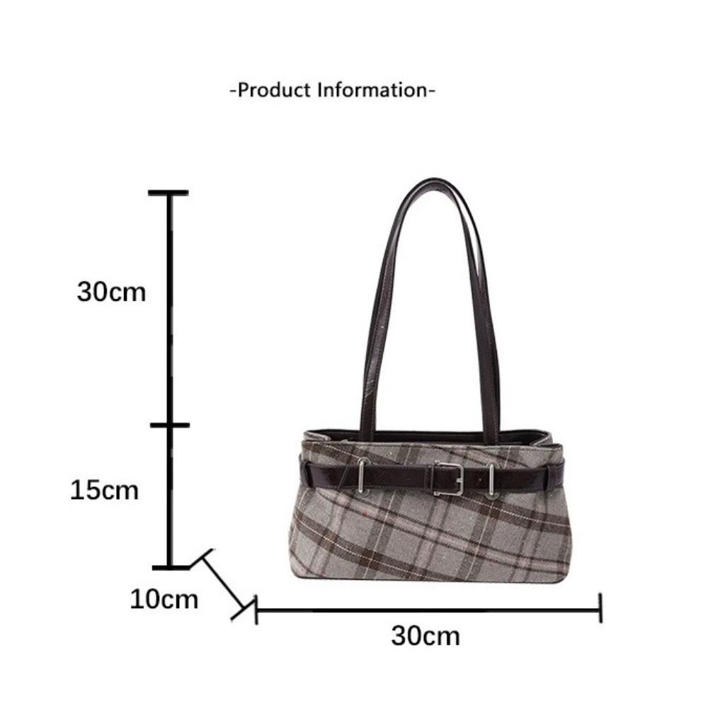 Fashion Boho Shoulder Bag New Plaid Plaid Handbag Lightweight Tote Bag Women Girls Underarm Bag Women's Bag Nice Gift
