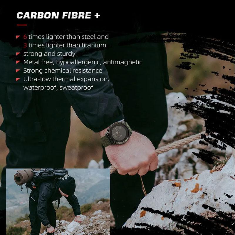 NORTH EDGE ALPS Мужские цифровые часы из углеродного волокна Shock Militray Спортивные супер легкие уличные компасы Водонепроницаемые наручные часы 50 м