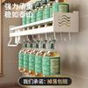 Кухонный органайзер Белый настенный органайзер для полок Настенная полка для специй Многофункциональная полка для хранения бытовых принадлежностей Кухонные принадлежности