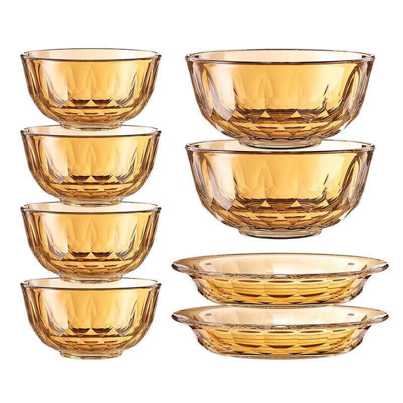 Набор столовой посуды LocknLock Crystal Amber из 8 предметов