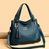 New Fashion Middle Aged Mother Bag Large Capacity Handbag Soft Leather One-shoulder Crossbody Bag