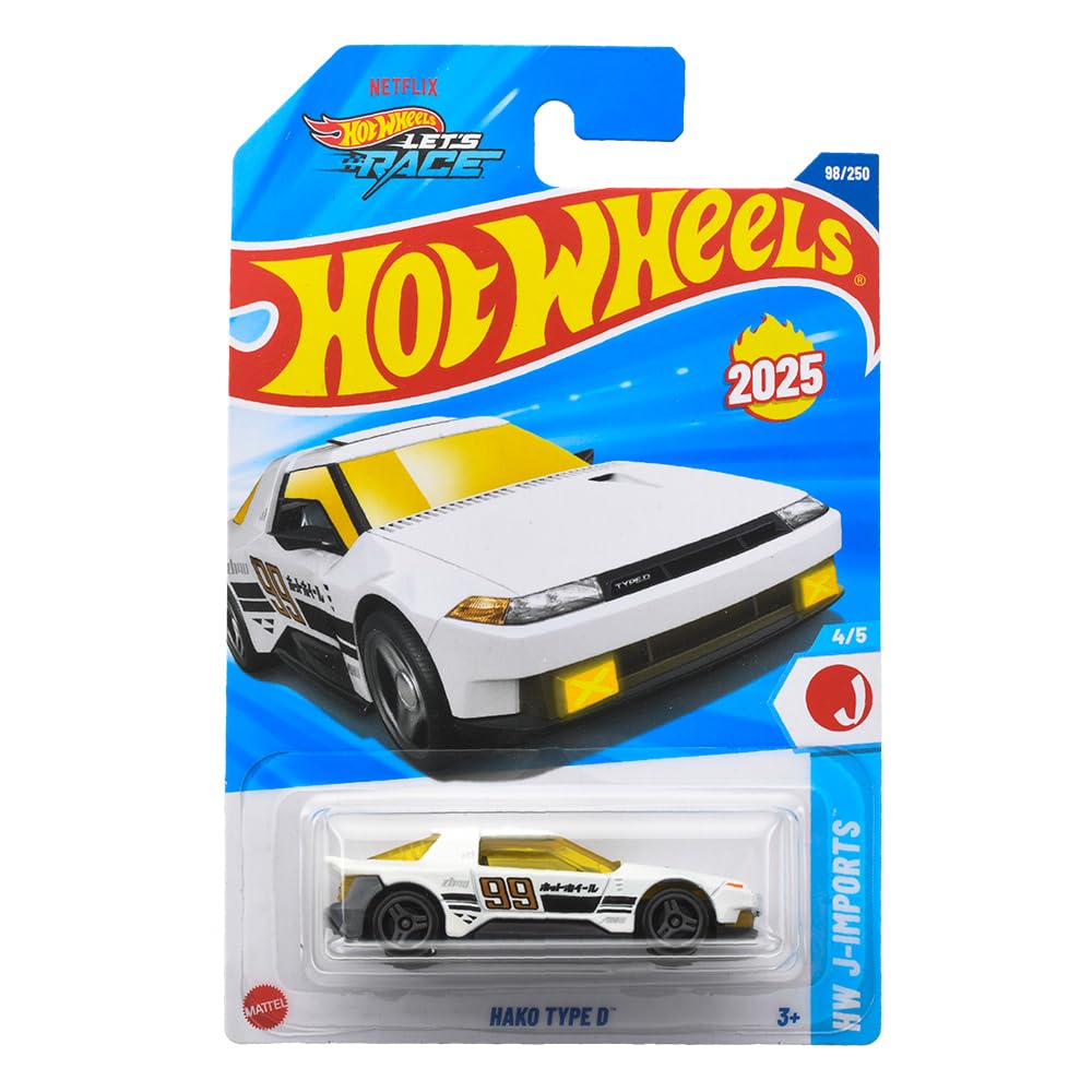 Hot Wheels Базовая машина Коробка Тип D Машинка Игрушка Мини-машина JFN56 Для возраста 3+ Белый