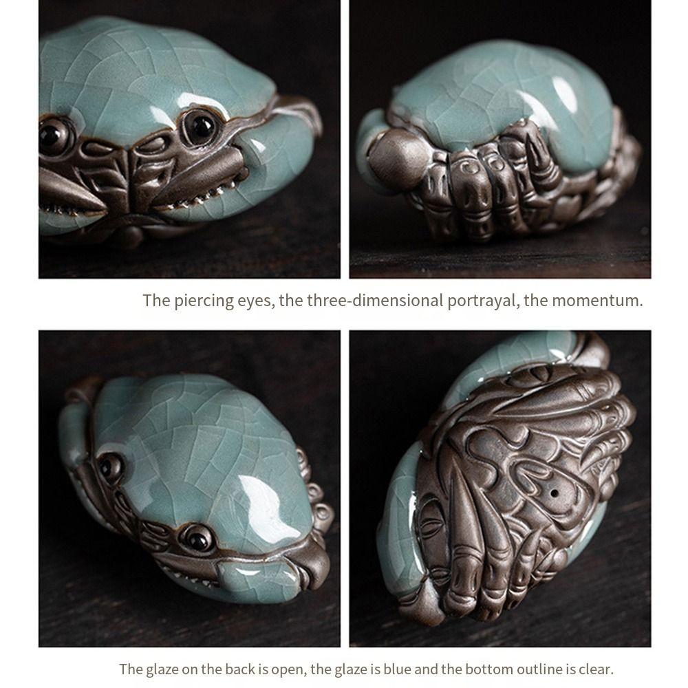 Handmade Cute Crab Tea Pet Creative Small Crab Statue High Quality Little Crab Tea Play Desktop