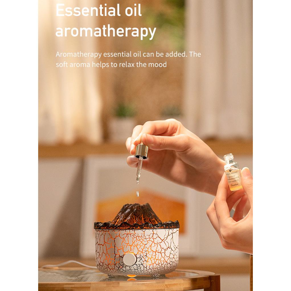 Увлажнители пламени вулкана, диффузоры с 7 цветными лампочками, диффузоры для ароматерапии, необходимое украшение для дома, комнаты, аромат