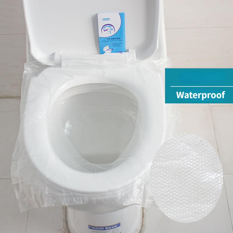 50 шт., одноразовый чехол для сиденья для унитаза, водонепроницаемый коврик для унитаза, аксессуары для ванной комнаты в отеле, кемпинге