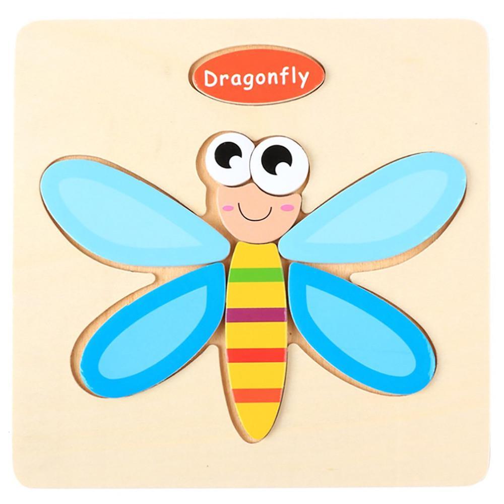Wooden Puzzle for Baby Kids, Educational Developmental Toy, Learning Activity for Toddlers, Preschool Teaser Puzzle