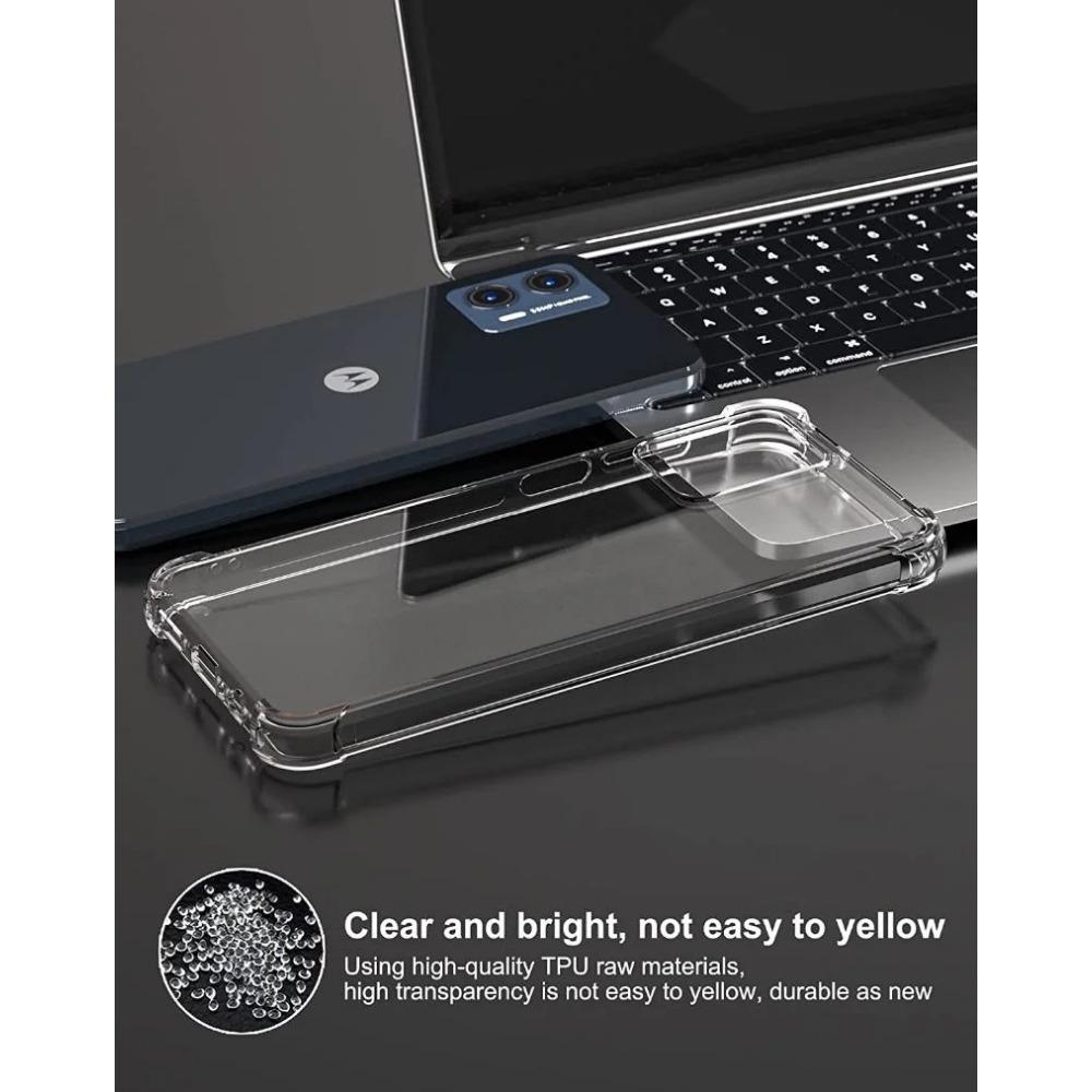 Противоударный чехол Airbag TPU для Motorola Moto G04 G14 G24 Power G34 G54 G84 G13 G23 G53 G73 защитный ультратонкий прозрачный чехол с полной защитой