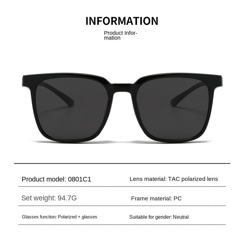 Magnetic Clip-On Polarized Sunglasses Frame-Style Sunglasses Prescription Glasses Driving Night Vision Sunglasses