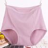 Плюс Размер Женщин Дышащий Высокая Талия Однотонный Простой Треугольник Нижнее Белье