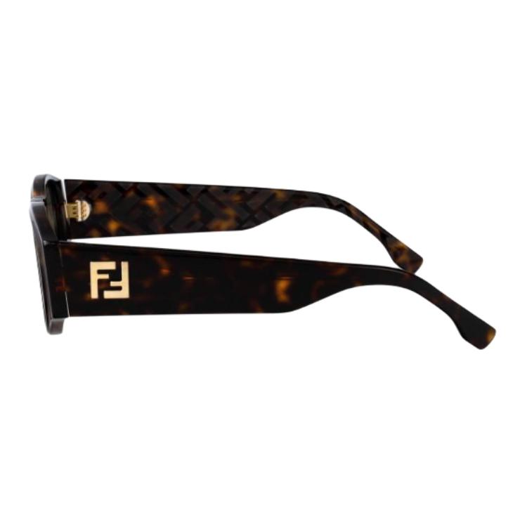 Fendi Logo Acetate Square Sunglasses Men sunglasses Brown FE40158I52E