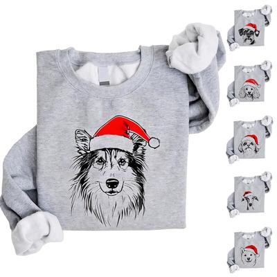 Рождественские футболки и толстовки, женские толстовки, толстовки-пуловеры с длинным рукавом, женские топы с длинным рукавом