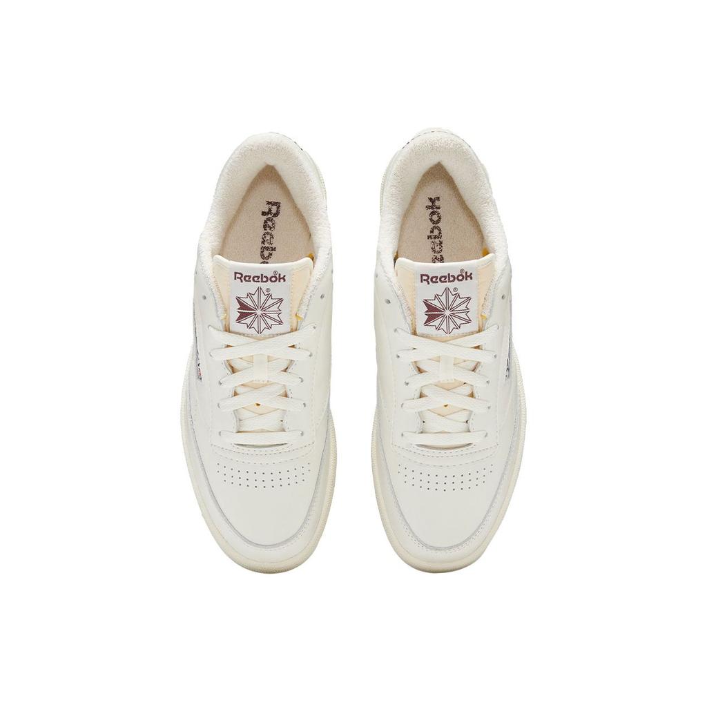 Reebok Club C 85 Vintage Chalk Maroon Unisex Sneakers Cream Alabaster 100007795