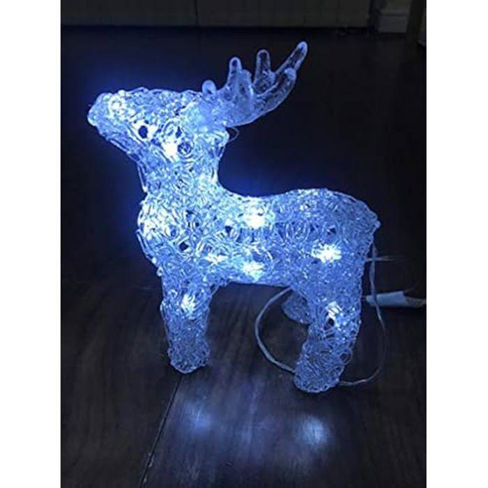 Figurine de Noël - KAEMINGK - Renne - Acrylique - LED - 24 cm