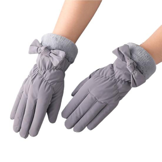 Большие женские варежки, плюшевые уличные перчатки с полными пальцами
