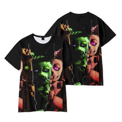 Забавный мультфильм Five Nights At Freddy's футболки крутая мужская футболка с круглым вырезом повседневная унисекс уличная модная футболка