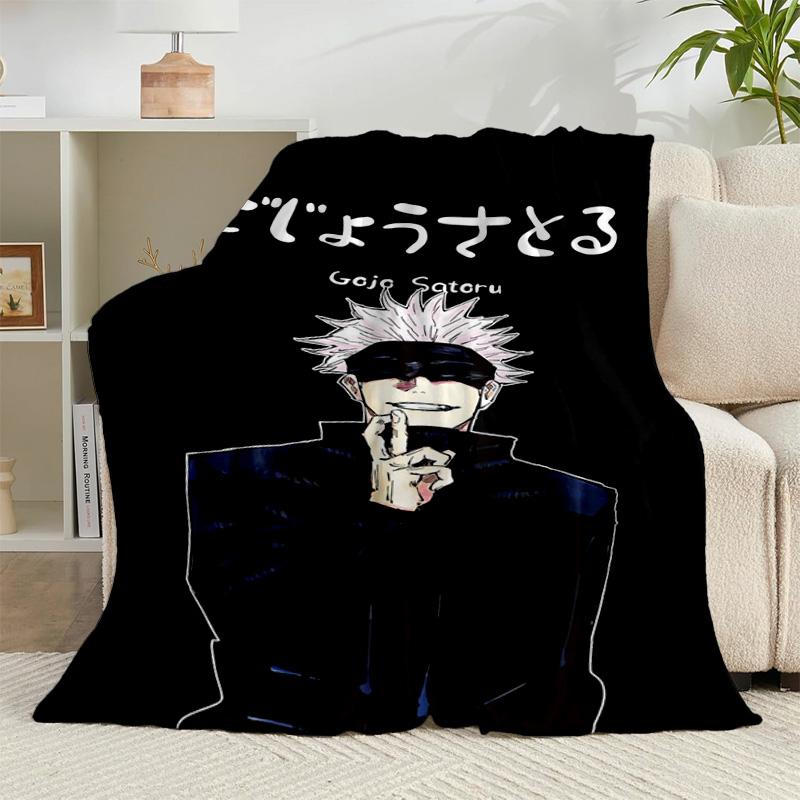 1PC Jujutsu Curse Battle Flannel Blanket Gift, Suitable for Both Men And Women, Soft Ideal for Beds And Sofa, Birthday Or Christmas Gift