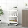 VidaXL 3-Tier Kitchen Cart White 42x35x85 Cm Iron and ABS 336336