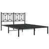 VidaXL Cadre de lit métal sans matelas avec tête de lit noir 140x190cm 376128