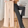 Women's High-Waist Soft Straight Wide-Leg Tie-Waist Pants