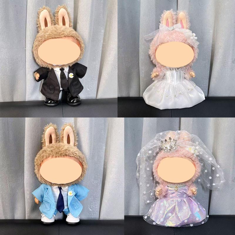 [Cloth Only] 38cm Doll Clothes Suit Wedding Dress Set Ideal Gift for Kids & Adults Doll Accessory