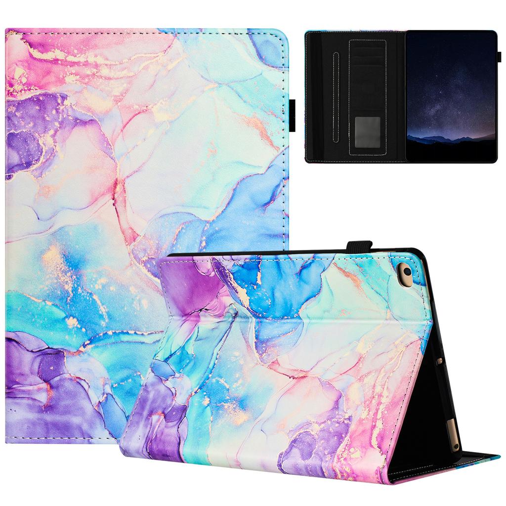 For iPad mini/mini 2/mini 3/mini 4/mini (2019) 7.9 inch Case Marble Leather Cover with Pencil Holder,Auto Wake/Sleep