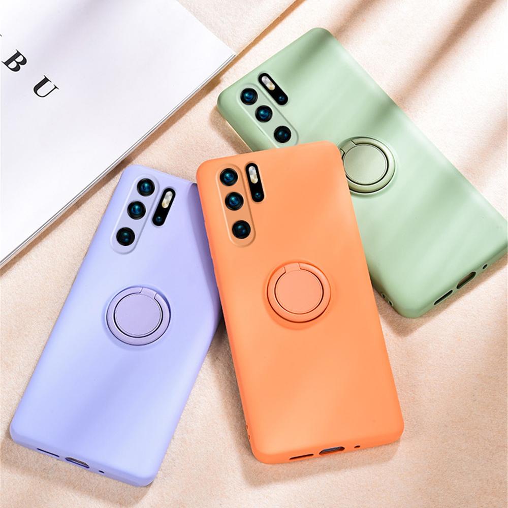 Магнитный чехол-подставка с кольцом из жидкого силикона Для Huawei Pura 70 P70 P60 P50 P40 Mate 60 50 40 Pro Plus Nova 11 10 Honor 90 80 70 60