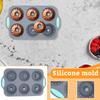 Двухцветная силиконовая форма для торта с шестью отверстиями, Сделай сам, ручная работа, Выпечка торта, Форма для тыквенных кексов, Желе, пудинга, Форма для пончиков