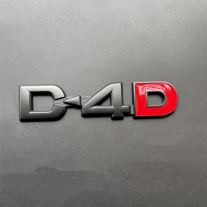 hxqgn9 3D Metal Logo D4D Emblem Letters Car Trunk Badge For Toyota Yaris Corolla Avensis Land Cruiser Hilux D4D Sticker Accessories