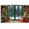 Christmas Winter Decoration Background Snow Window Forest Christmas Tree Photography Background 70.8*43.3 InchesPhoto Studio
