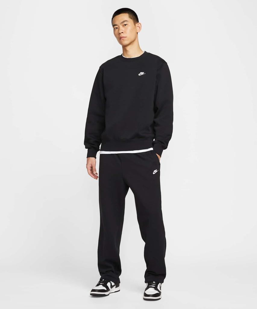 NIKE Club Fleece Crew M - Black:White / Fn3887-010