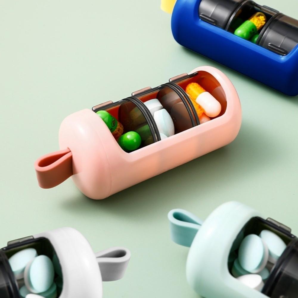 Plastic Pill Storage Box Moisture-proof Medicines Dispenser Box Portable Pill Case