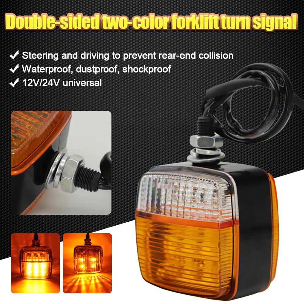 Motorcycle Forklift Lights Electromobile Dual Side Turn Signals Indicator Light 12V 24V Forklift LED Lamp 12V - 80V White Amber Bulbs 7
