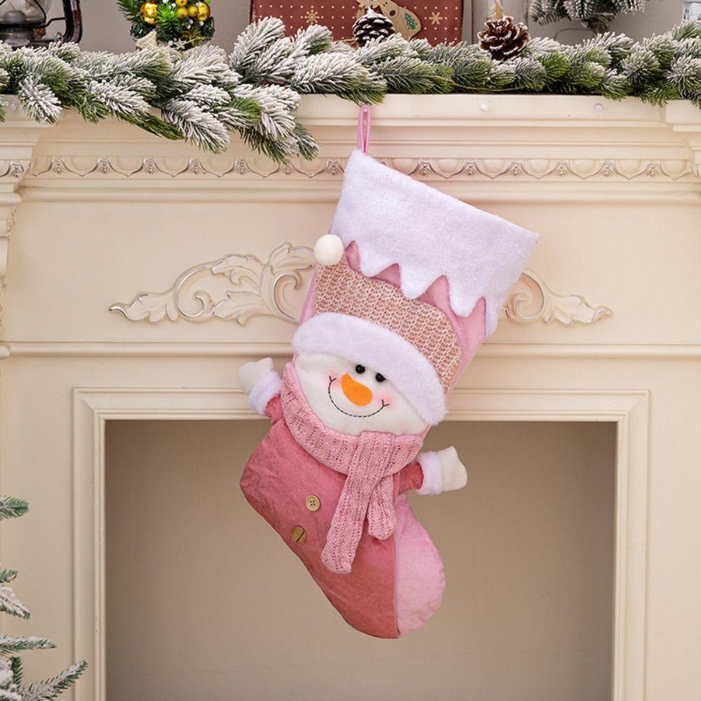 Snowman Christmas Gift Sock Santa Gift Bag Candy Bag Christmas Stocking Navidad