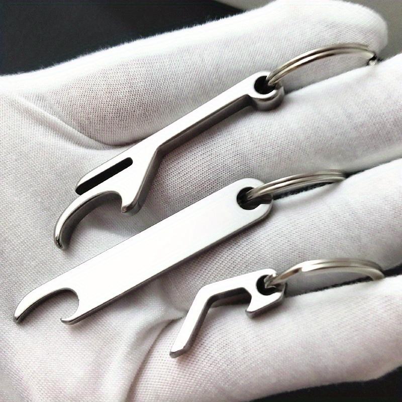 3Pcs/Set Portable Stainless Steel Beer Bottle Opener Keychain for Men Mini Metal Bottle Can Opener Kitchen Gadgets Keyring