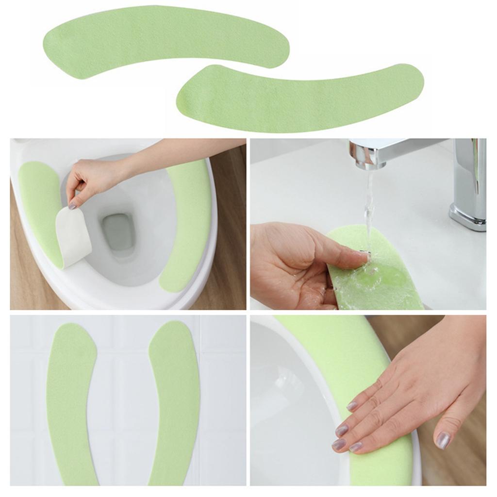 Теплый чехол для сиденья унитаза, моющийся, универсальный, самоклеящийся, накладки на сиденье унитаза для ванной комнаты