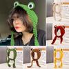 1PC Winter Warm Fashion Frog Hat Sweet Ear Protection Knitted Hat Photography Prop Costume Accessory