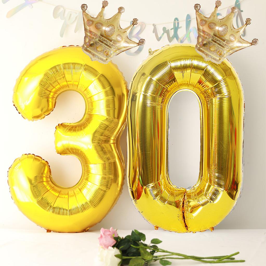 1PC Number+1PC Crown Balloon Birthday Wedding Party Decoration Balloon