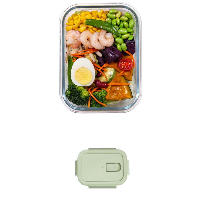 Набор стеклянных ланч-боксов, контейнеры для хранения продуктов с герметичной крышкой, стеклянный ланч-бокс для обеда дома, кухни, офиса