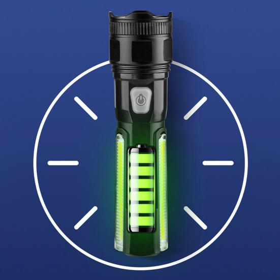 Многофункциональный фонарик с зумом, 5 режимов, регулируемый, ультраяркий, USB-перезаряжаемый, портативный, для кемпинга, походов, аварийный, ручной фонарь