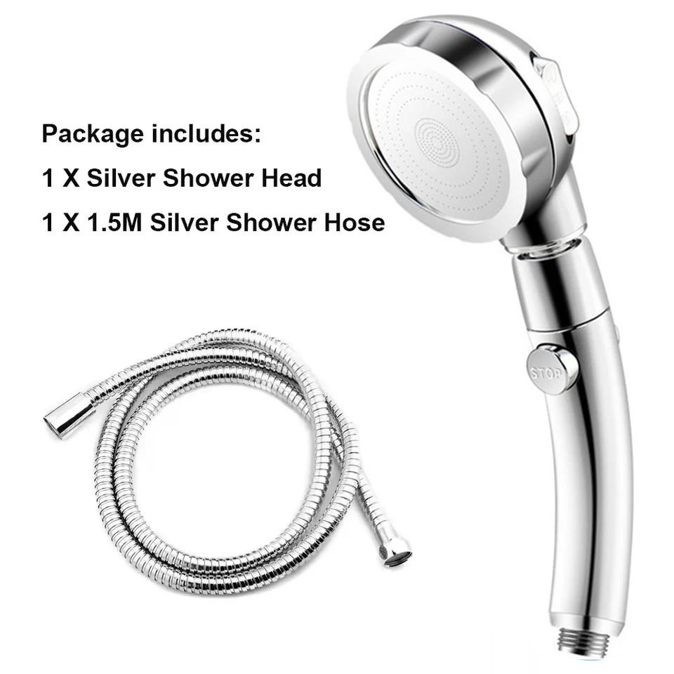Набор душевой лейки высокого давления со шлангом и держателем 3 режима Экономия воды Остановка воды одной кнопкой Распылитель Аксессуары для смесителя для ванной
